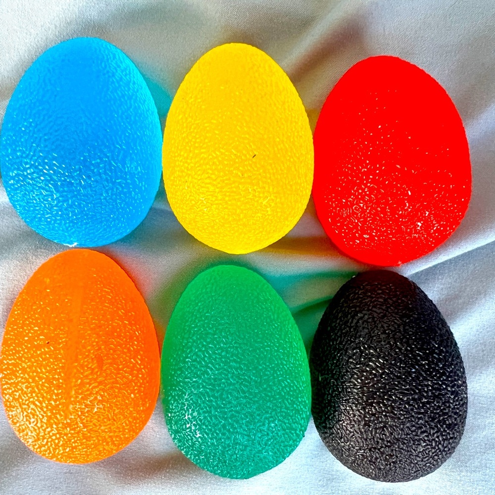 COLORFUL EGG SHAPED STRESS/REHABILITATION BALLS
